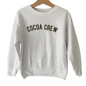 Zozu Baby Cocoa Crew Pullover Sweatshirt - White - 5/6